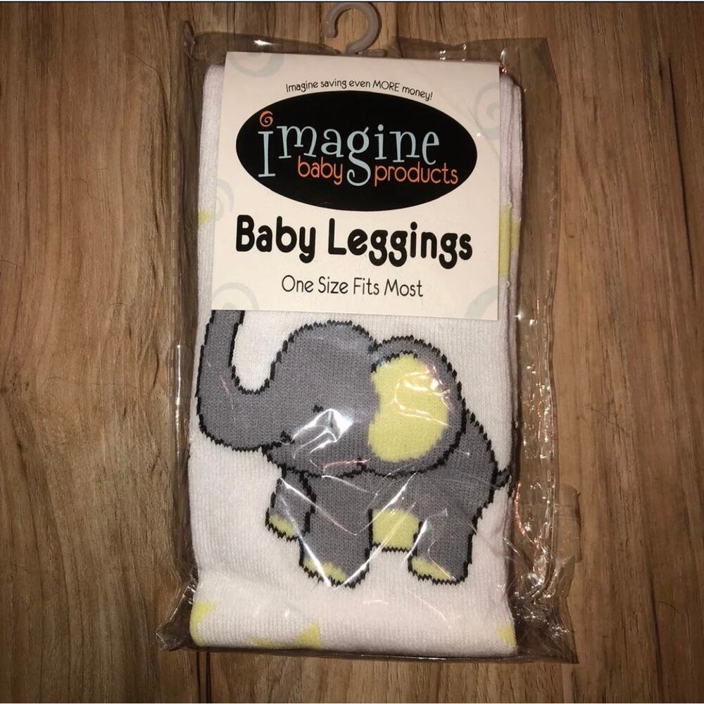 Imagine "Trumpet" Elephant baby leggings / leg warmers